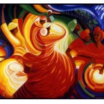 Bernard Hoyes. Block Party Ritual, 1999. Oil on Canvas, 40"x60"